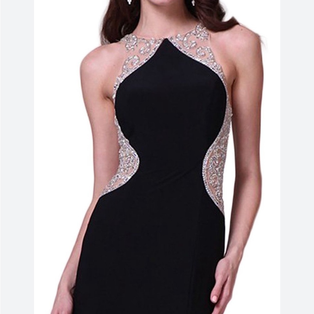 Prom Dress, wedding guest dress, Quinceañera guest. 100% polyester hand Beaded.